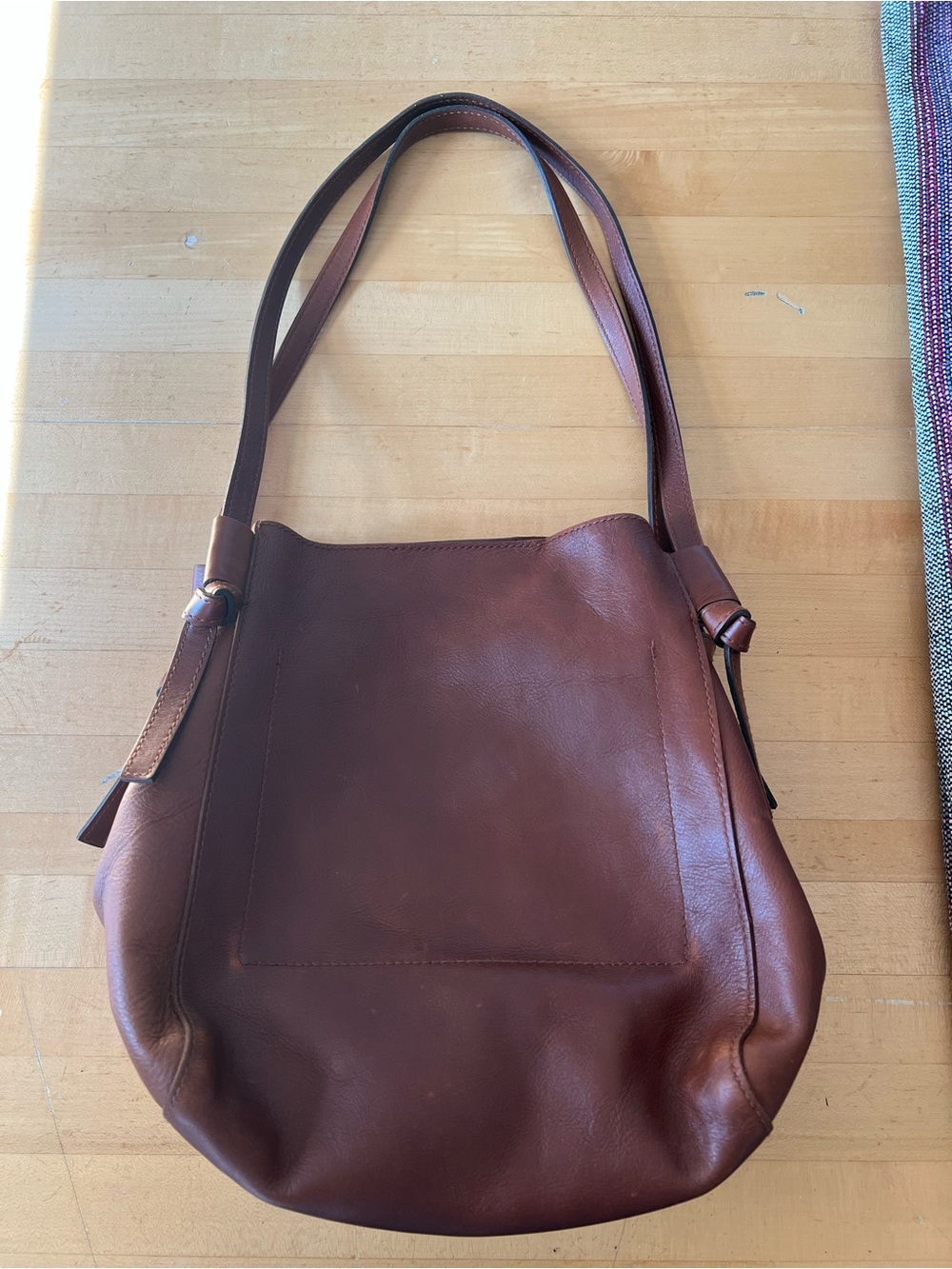 Madewell The Knotted Leather Tote Bag Brown - Picture 4 of 5